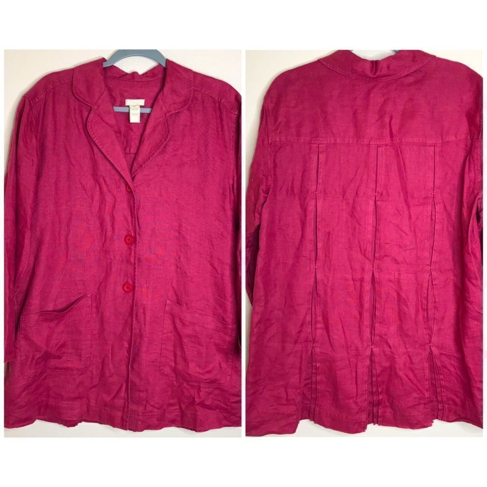 J Jill soft relaxed blazer jacket with back detail